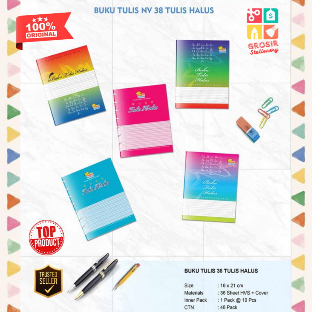 Jual BUKU TULIS HALUS ISI 38 LEMBAR | Shopee Indonesia