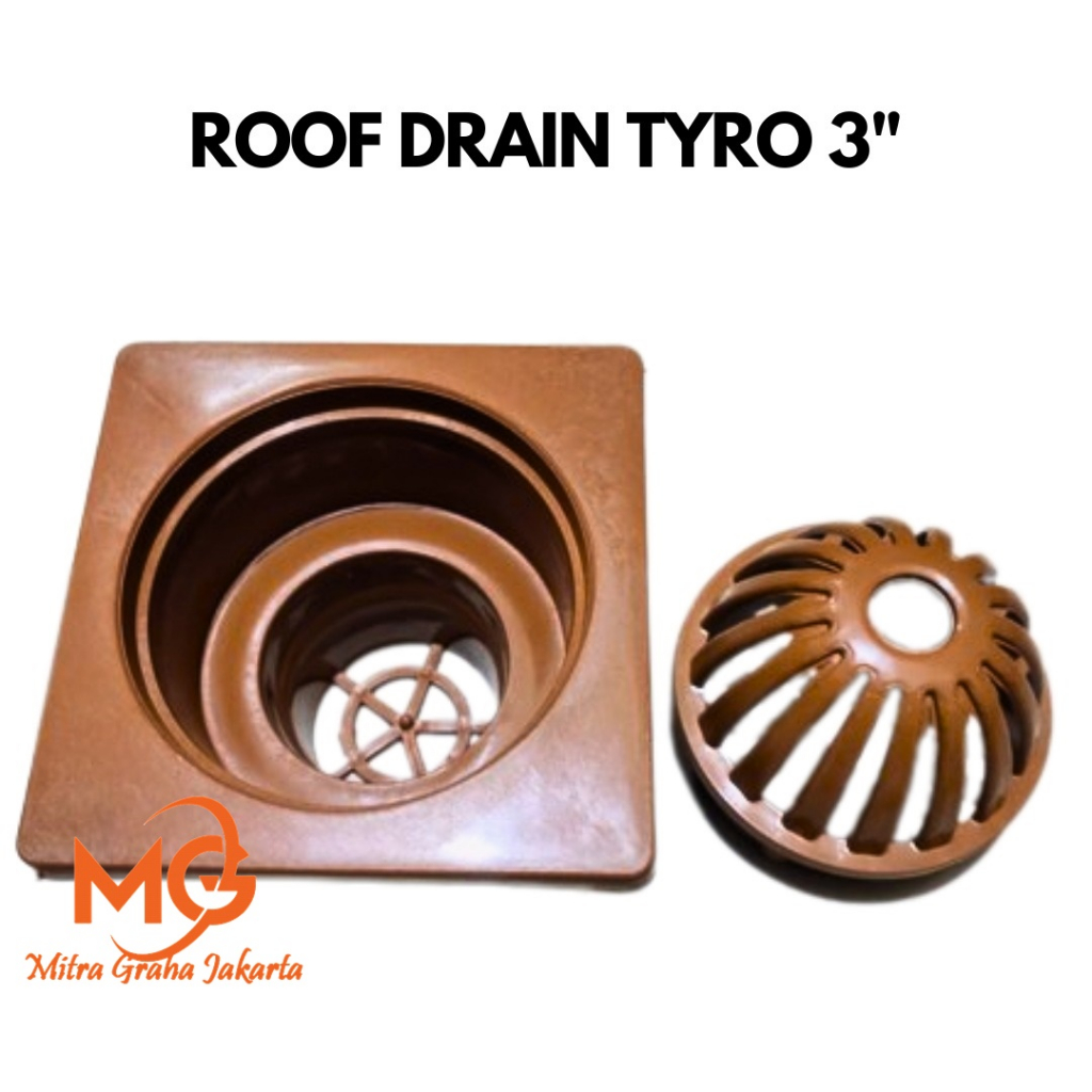 Jual TYRO Roof drain / Saringan Talang / Saringan Dak /Cast Iron 3 ...