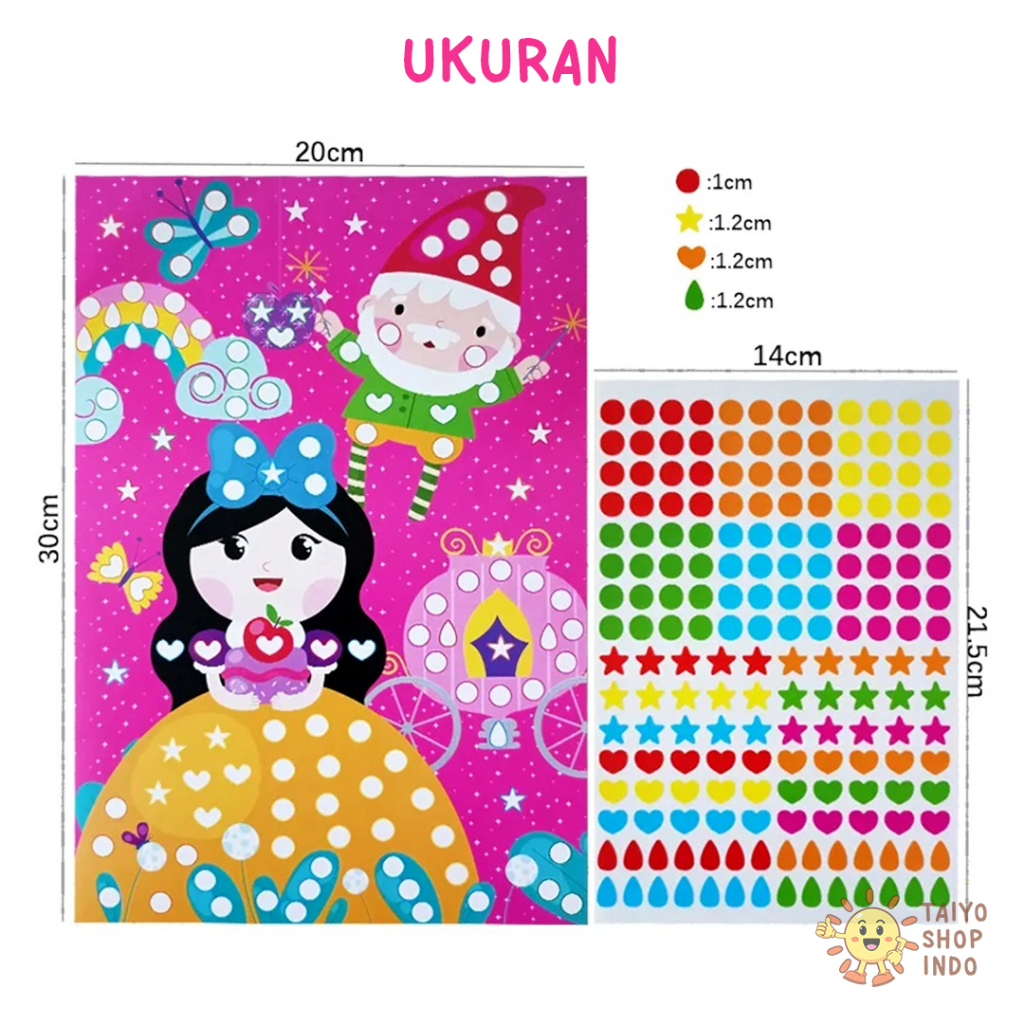 Jual TAIYO DIY Sticker Dot Paper Set 2 Gambar Menempel Stiker Tempel ...