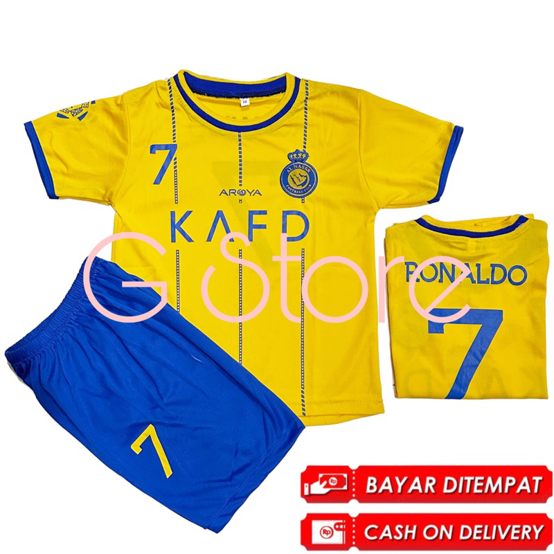 Jual Bisa Cod Setelan Baju Bola Ronaldo Terbaru Jersey Al Nasr Liga Arb Termurah Set Kaos