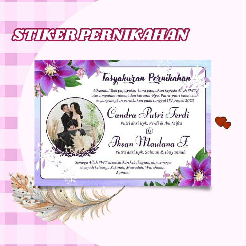Jual Stiker Tasyakuran MURAH Nasi Kotak /Tasyakuran Pernikahan/ Aqiqah