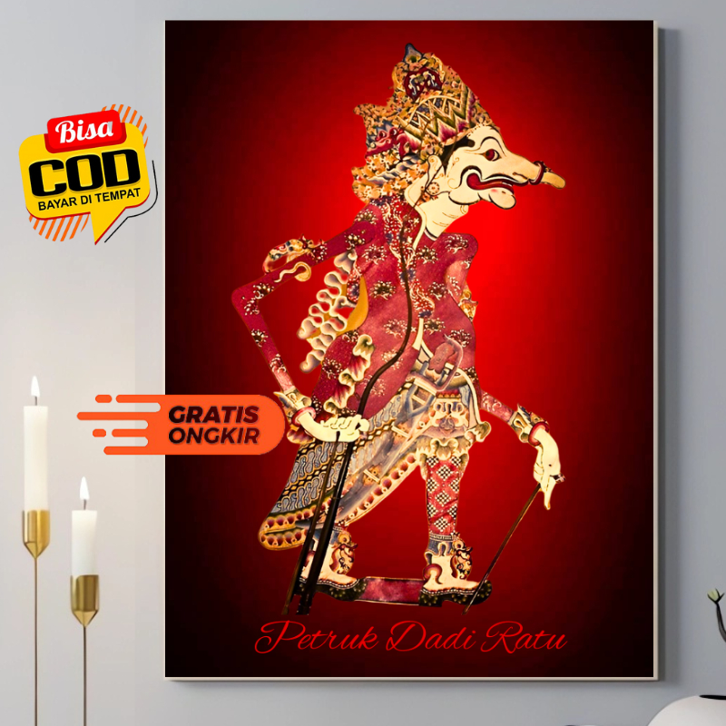 Jual Poster Wayang Kulit Petruk Dadi Ratu Untuk Hiasan Dinding | Shopee ...