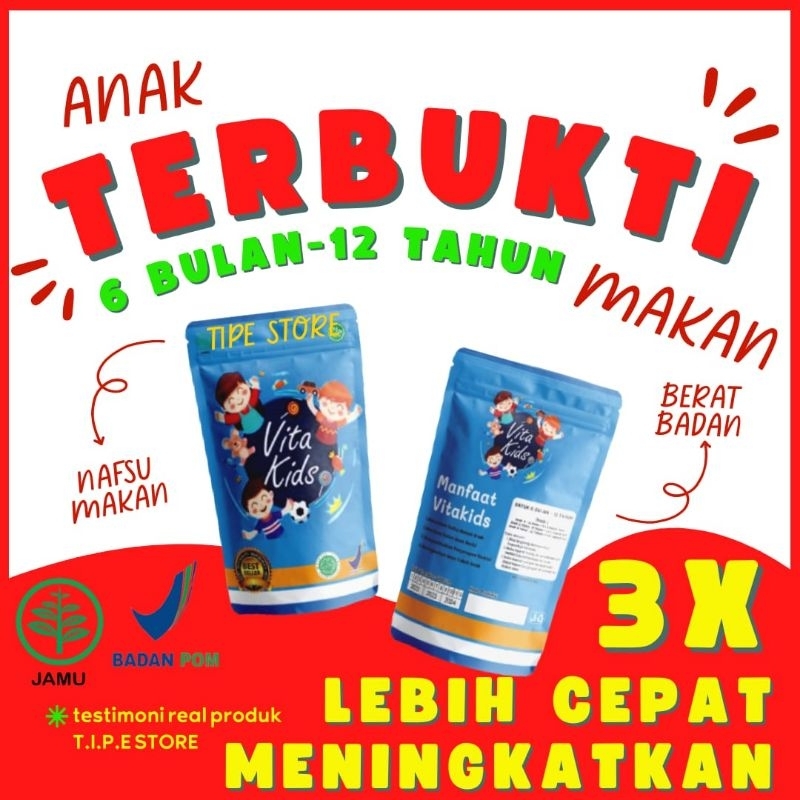 Jual VITAKIDS Vitamin Penambah Nafsu Makan Anak Vitamin Anak Penambah