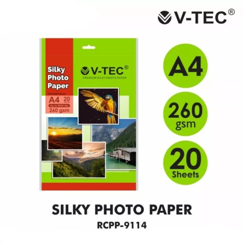 Jual Kertas Photo Rc Silky Paper A4 260gsm V Tec Shopee Indonesia 8151