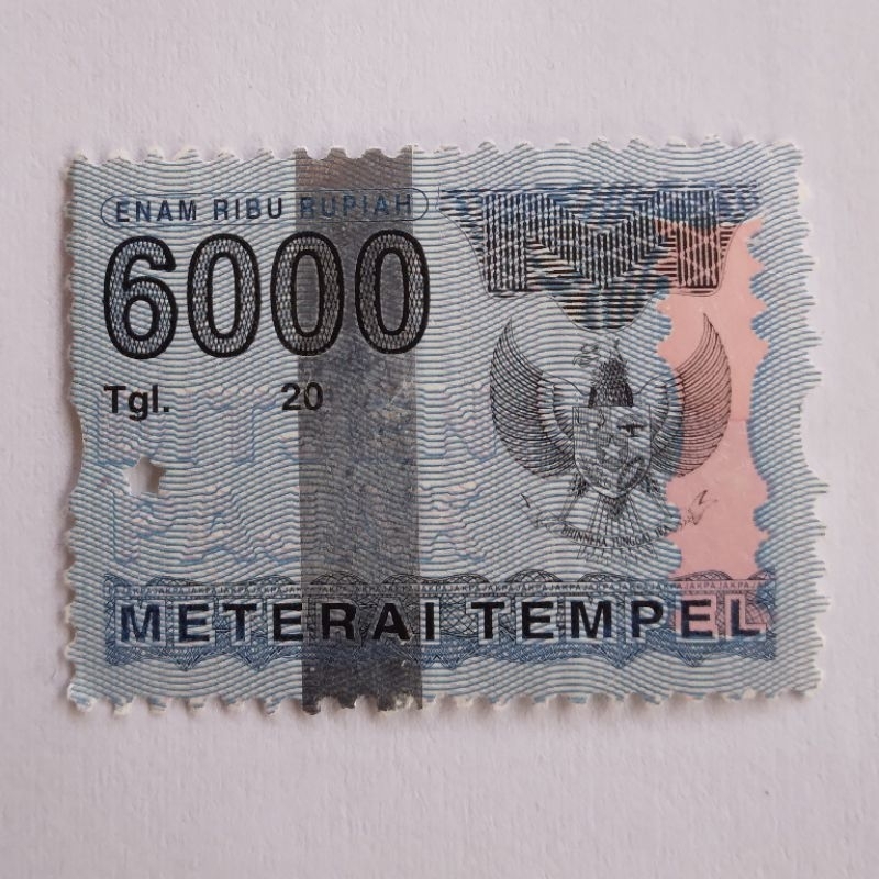 Jual materai Rp6000 tahun 2007 2008 2009 asli original | Shopee Indonesia