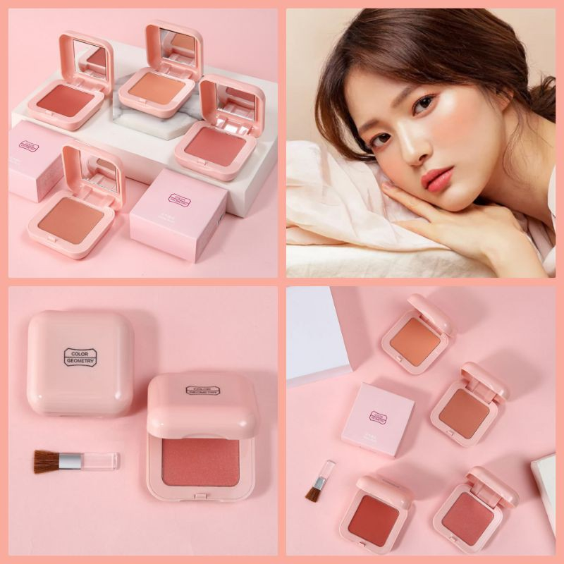 Jual Lameila Blush On Colour Geometry Candy Natural Orange Rouge Korean Blush Love