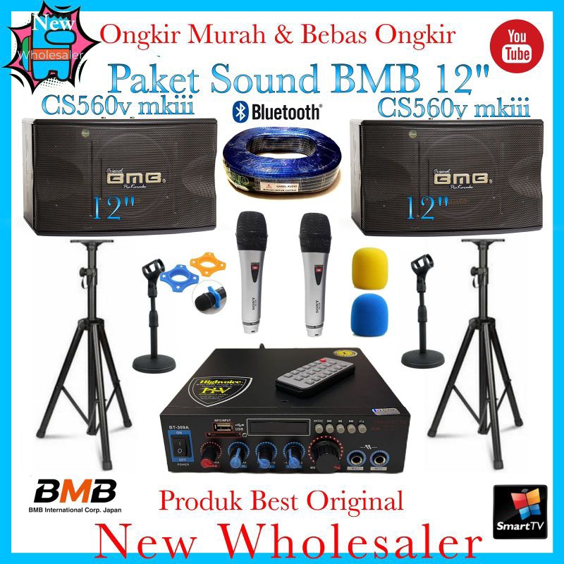Jual Paket Sound BMB 12inch Cs560v Original karaoke Ruangan cafe villa
