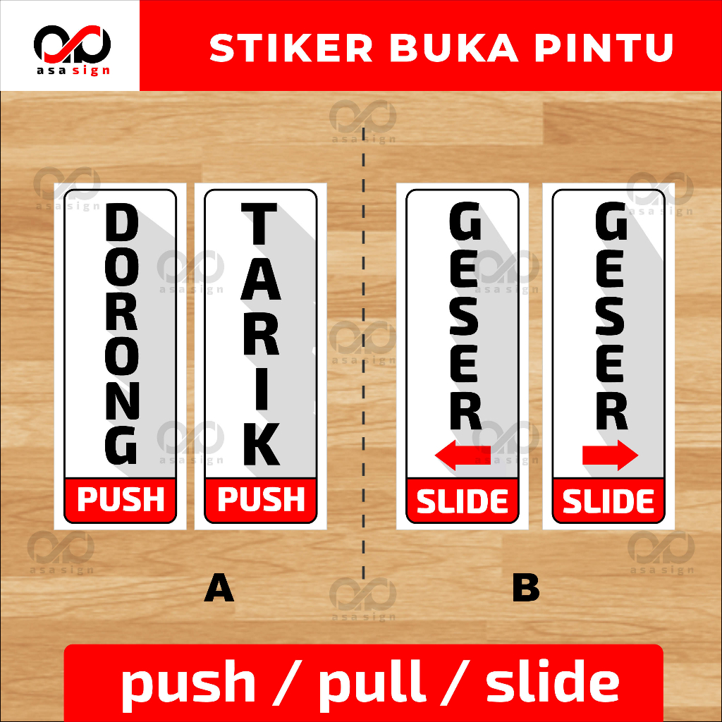 Jual Stiker Buka Pintu Dorong Tarik Dan Geser Shopee Indonesia