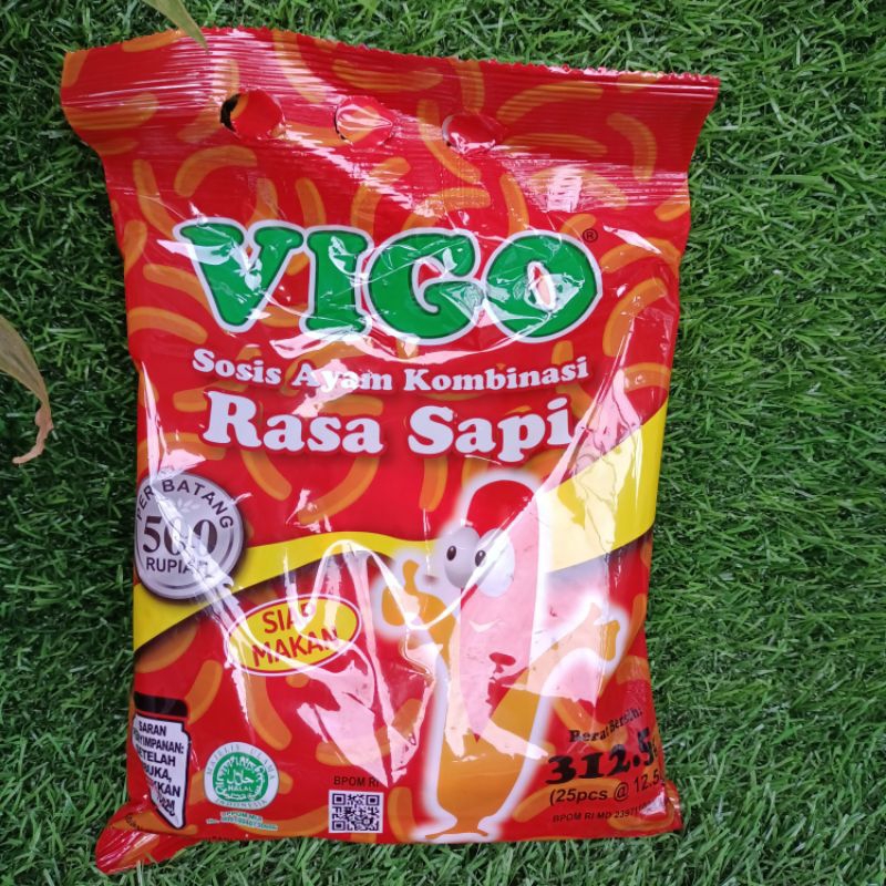 Jual SOSIS VIGO SIAP MAKAN RASA SAPI KEMASAN 25PCS | Shopee Indonesia