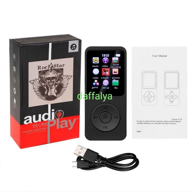 Jual rockstar bluetooth mp3 player hifi dap lossless flac recorder fm