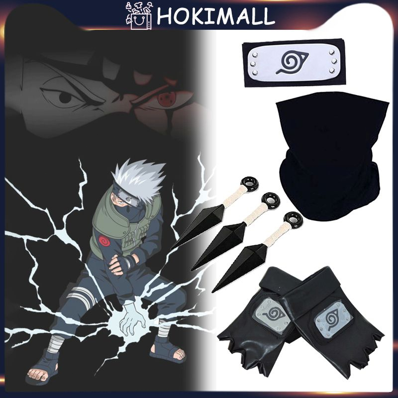 Jual 7Pcs/Set Cosplay Kakashi Naruto Headband Kakashi Mask Kakashi