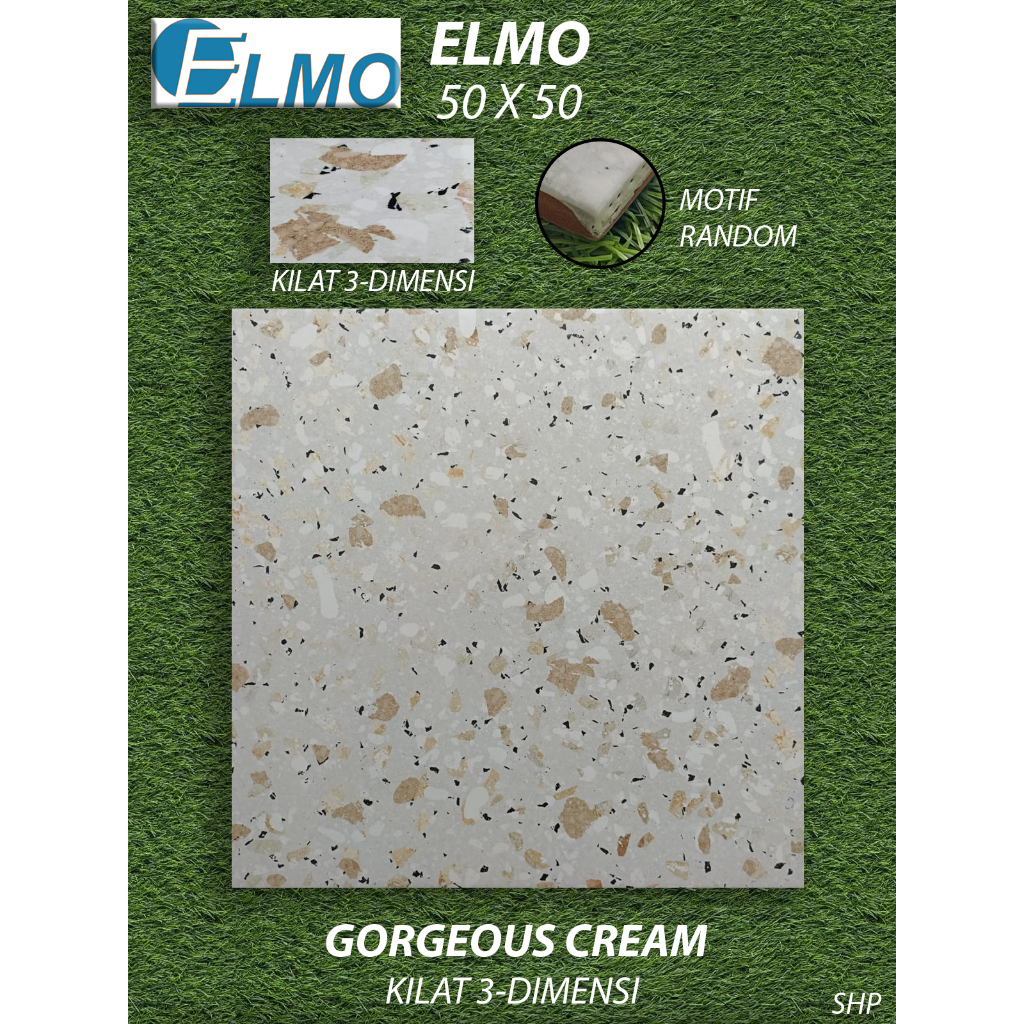 Jual Keramik Lantai 50X50 Elmo Gorgeous Cream Kilat KW1 Pekanbaru Riau,  Motif Batu Marmer