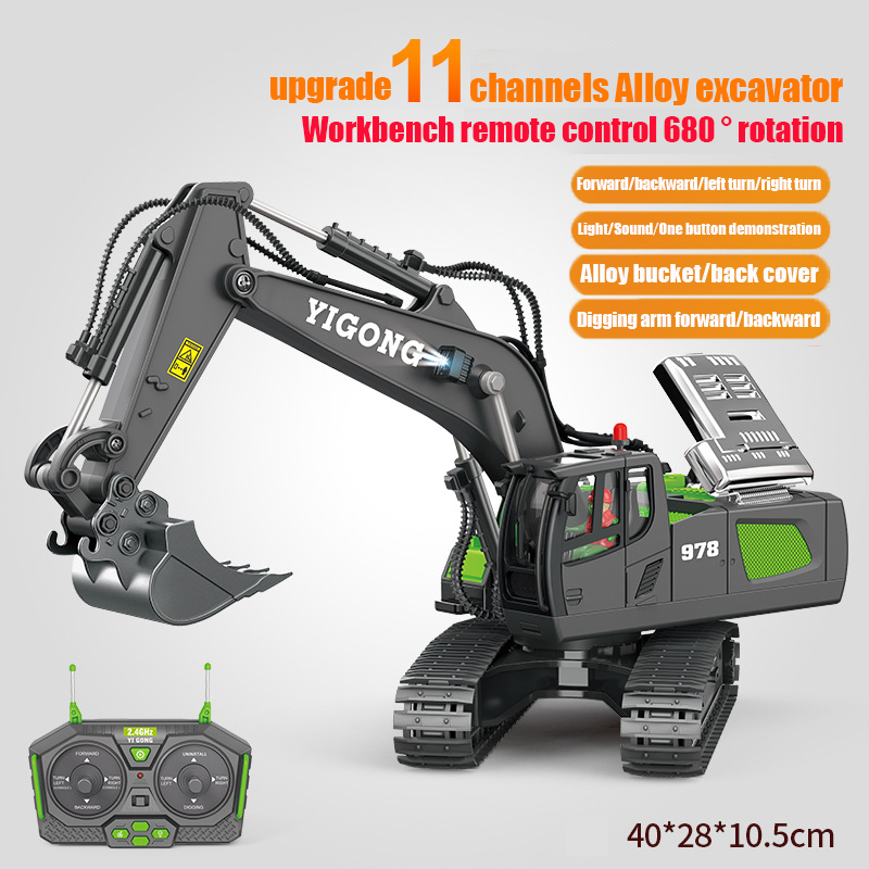 Jual YIGONG Remote Control Excavator 11 CH 1:20 Crawler 2.4Ghz RC ...