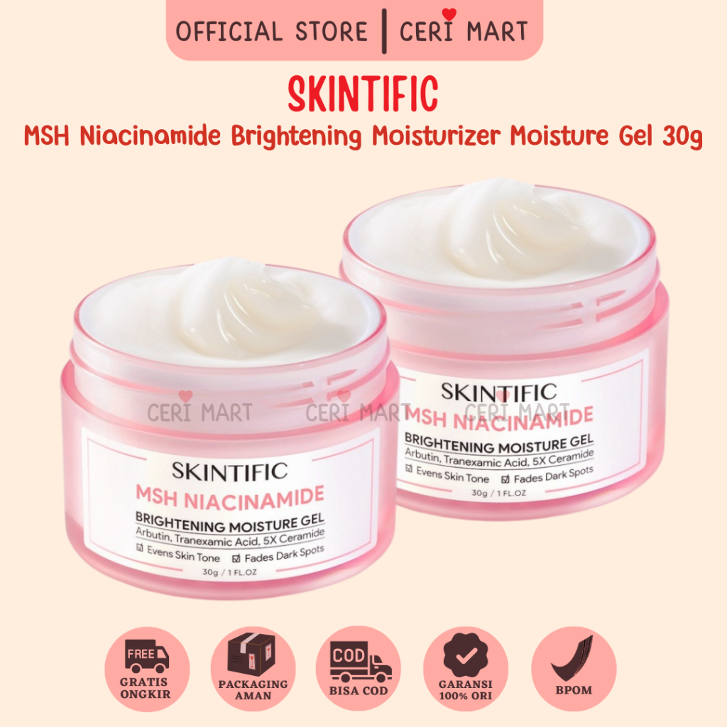 Jual Skintific Msh Niacinamide Brightening Moisturizer Glowing Moisture