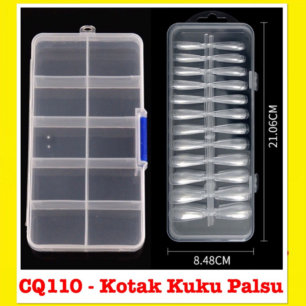 Jual Cq Kotak Kuku Palsu Tempat Wadah Bahan Plastik Hiasan Tempat Halal Nail Storage