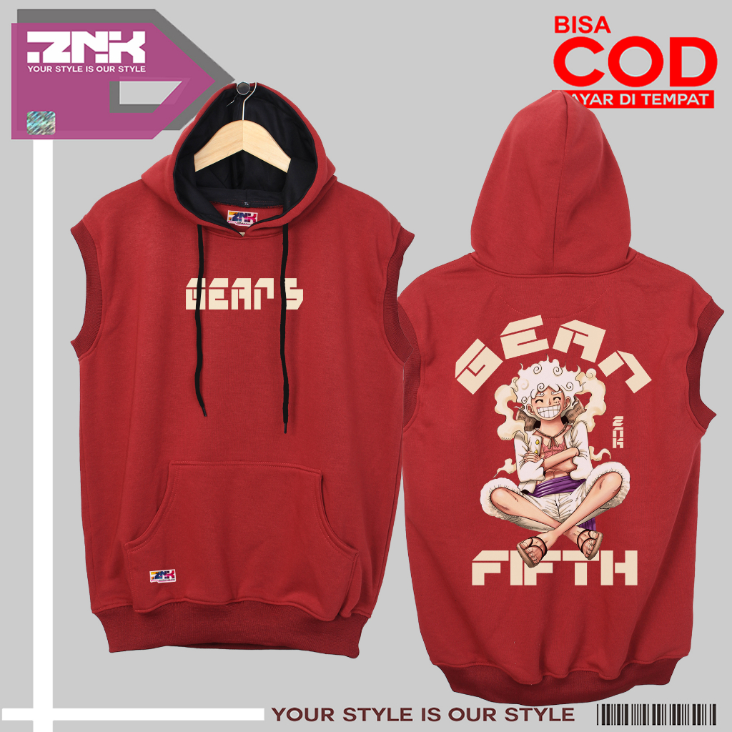 Jual Rompi pria dan wanita unisex ANIME LUFFY GEAR 5 Jaket vest rompi