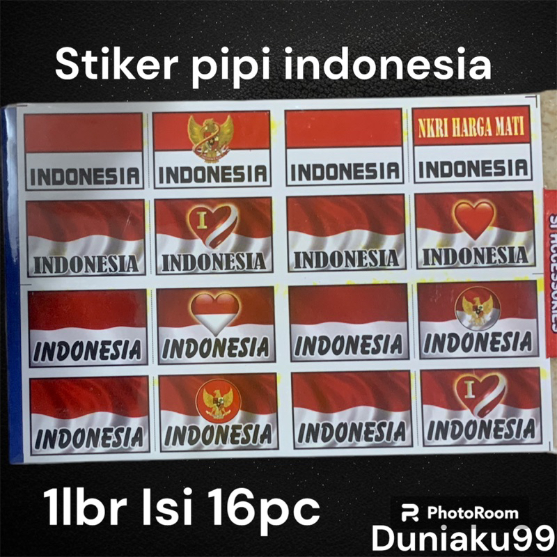 Jual Pc Sticker Pipi Bendera Indonesa Anti Air Sticker Bendera Merah Putih Sticker Hut Ri