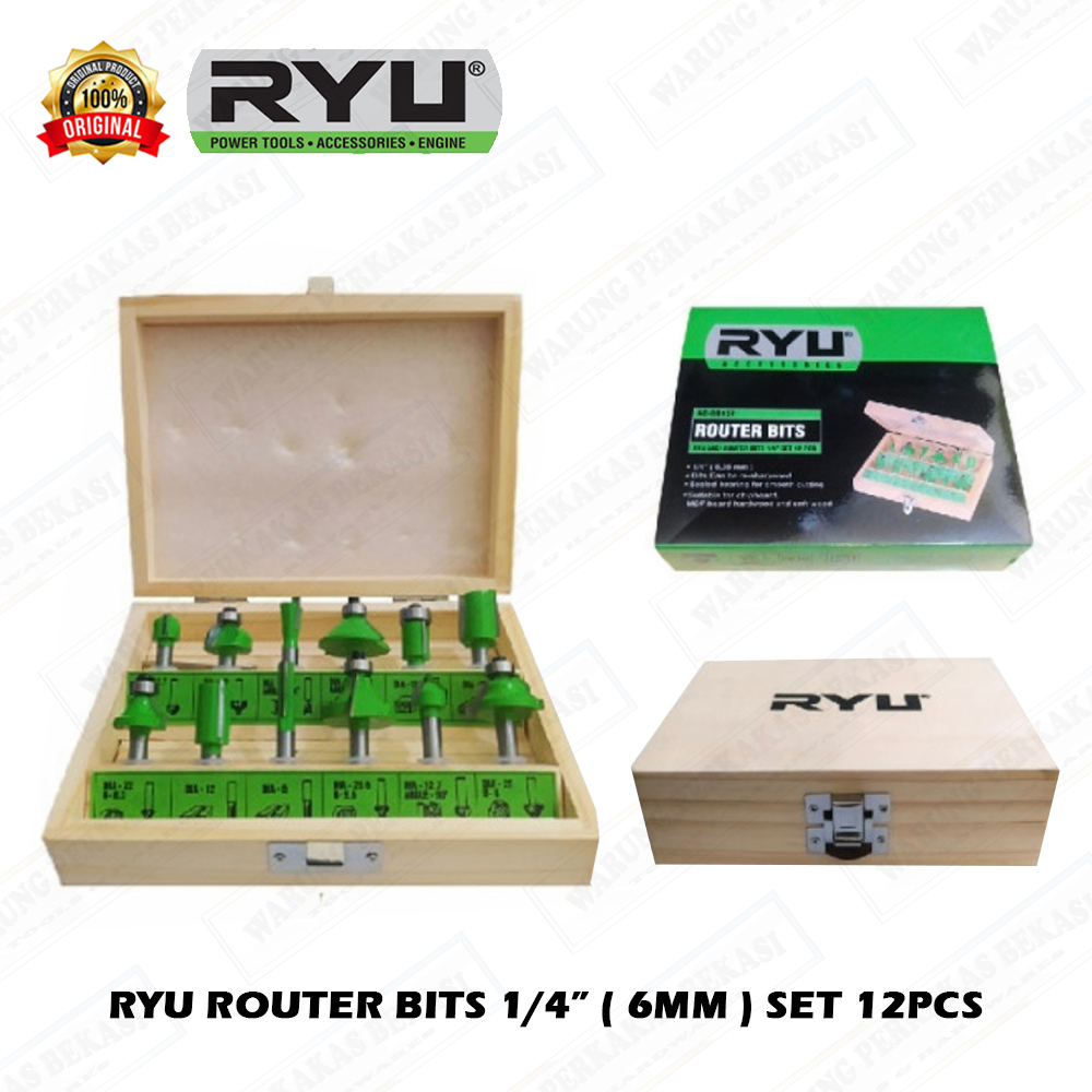 Jual Ryu Pc Mm Mata Profil Kayu Set Pcs Mesin Router