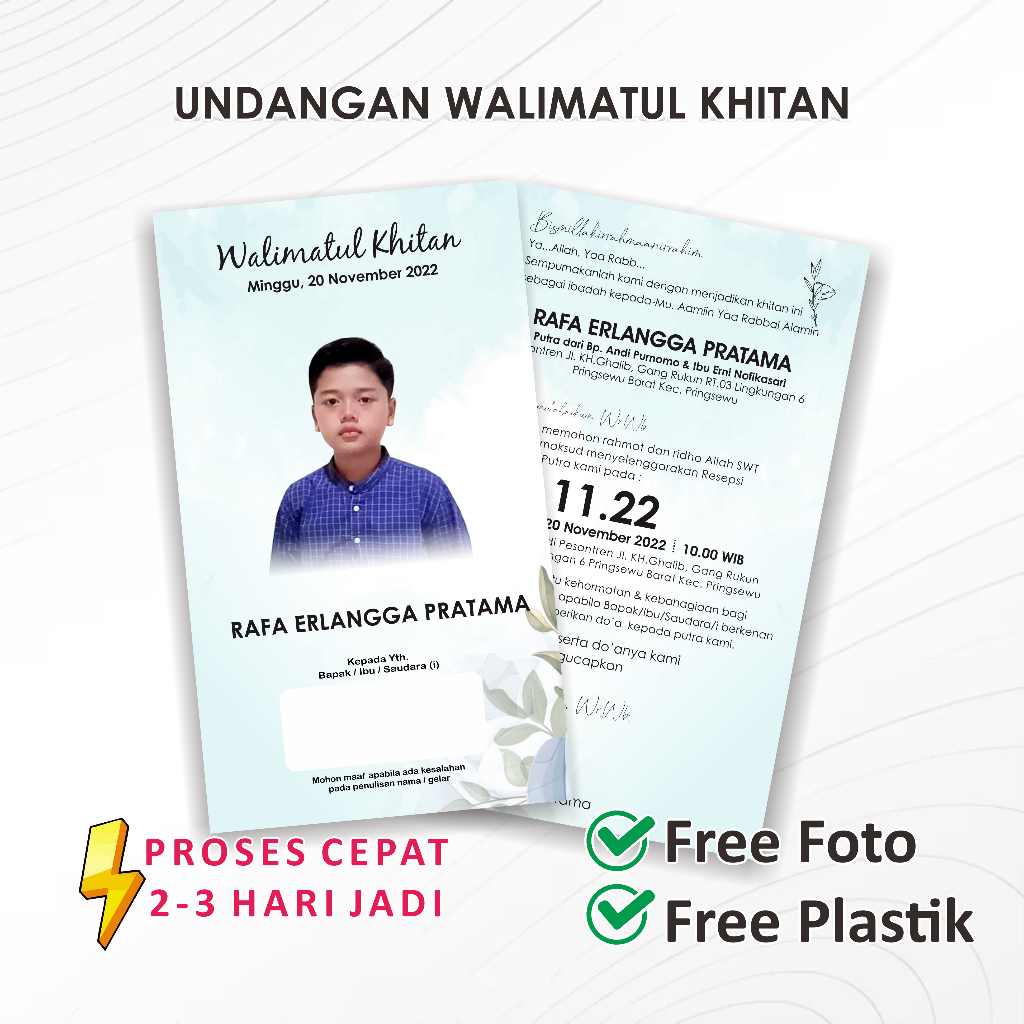 Jual Undangan Walimatul Khitan | Shopee Indonesia