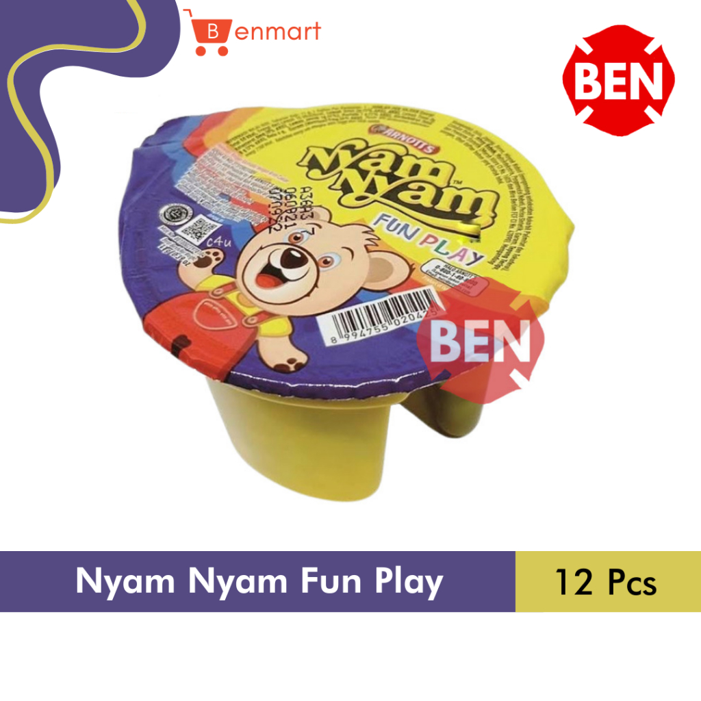 Jual Nyam Nyam Fun Play Chocolate 1 Pak 12 Pcs Nyamnyam Bubble Puff