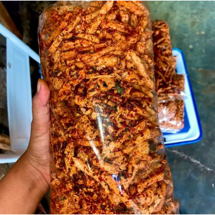 Jual Basreng Viral Sultan Pedas Daun Jeruk 1kg Basreng Bumbu Melimpah