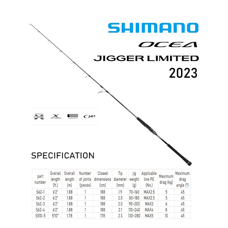 harga shimano ocea jigger rod  (Infinity) Slow Pitch Jigging a lightweight blank Shimano Ocea Jigger Limited Rod