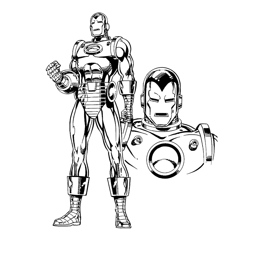 Jual Gambar Sketsa Mewarnai / Iron Man / Part 1 / Gambar Sketsa