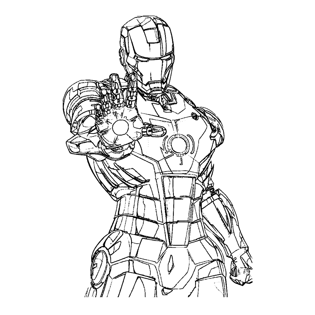 Jual Gambar Sketsa Mewarnai / Iron Man / Part 1 / Gambar Sketsa