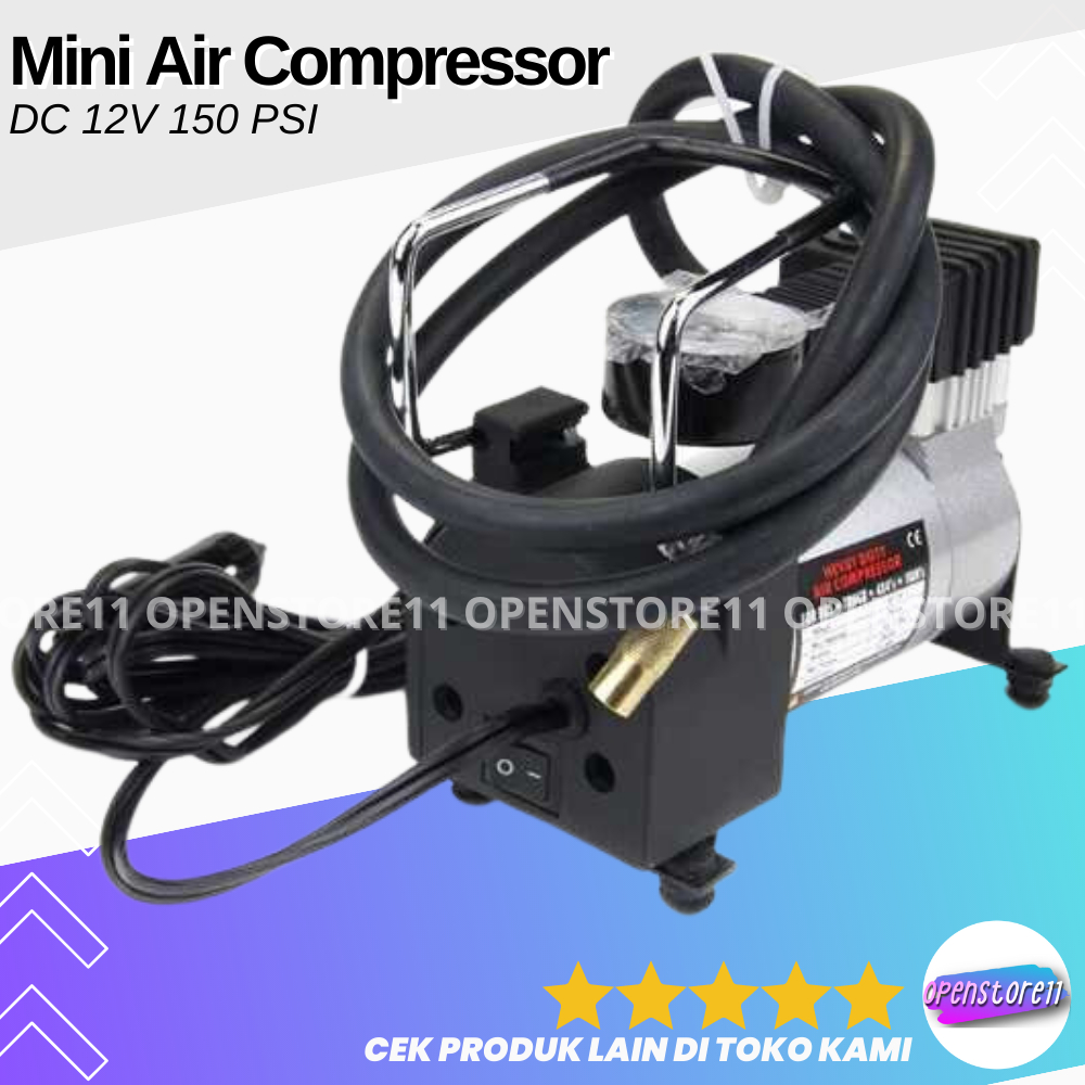 Jual Kompresor Mini Air Compressor DC 12V 100 PSI Shopee Indonesia