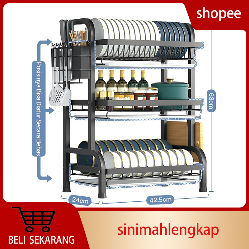 Jual (Pengiriman cepat, dikirim dari Jakarta)Rak Piring Terbaru Rak ...