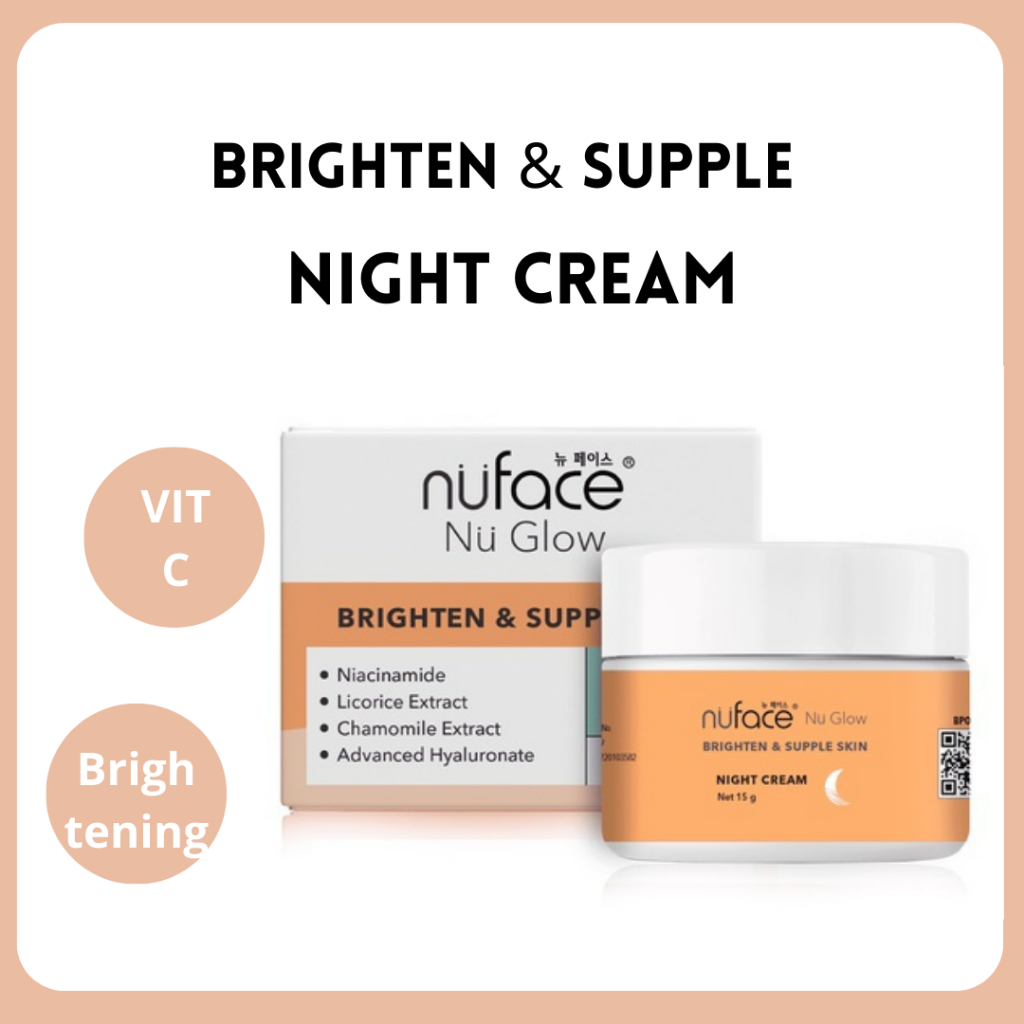 Jual Nuface Nu Glow Brighten & Supple Skin Night Cream 15g / Pelembab ...