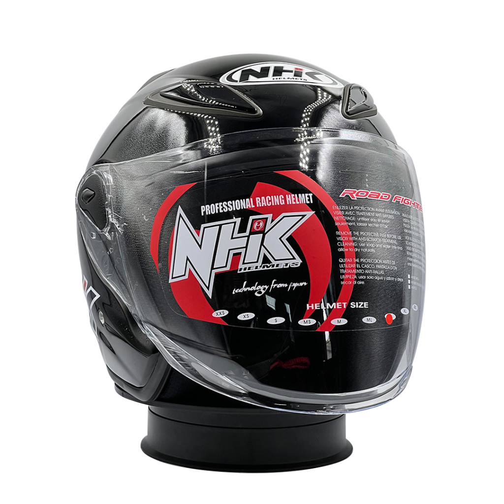 Jual Helm NHK R6 Solid Black | Shopee Indonesia