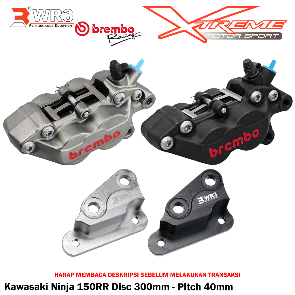 Jual Breket Kaliper WR3 With Br3mbo 4P Ninja 250 FI / SL / 150 RR / R ...