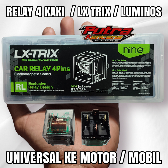 Jual RELAY 4 KAKI LX TRIX LUMINOS BUAT KLAKSON, LAMPU, PERANGKAT LAINYA Shopee Indonesia