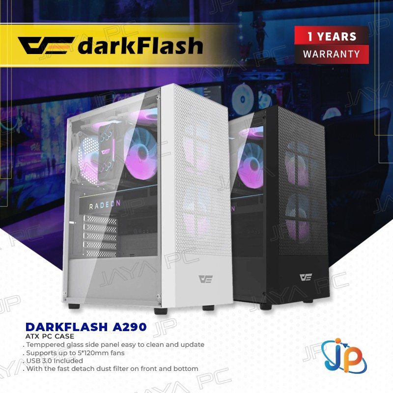 Jual darkFlash A290 ATX PC CPU Case - Tempered Glass Casing | Shopee ...
