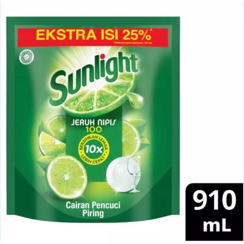 Jual Sunlight Lime Sabun Cair Pencuci Piring Refill 910ml Shopee