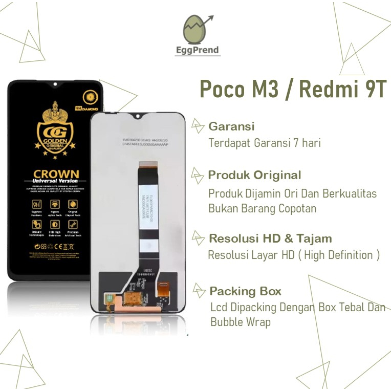 Jual Lcd Touchscreen Xiaomi Redmi 9t Poco M3 Original Fullset Lcd Pocophone M3 Lcd Xiaomi 2488