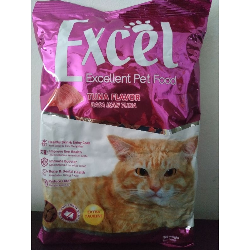 Jual EXCEL CAT MAKANAN KERING KUCING TUNA 500GR KIBBLE IKAN | Shopee ...