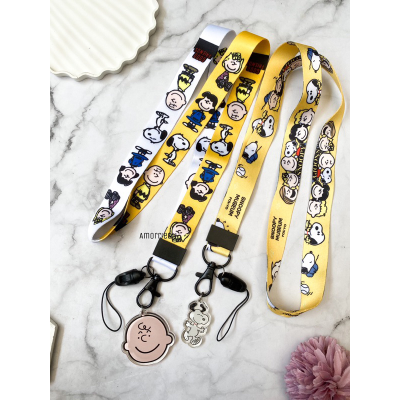 Jual Lanyard Snoopy/ Gantungan Lanyard Disney TALI HP LUCU TALI HP ID ...