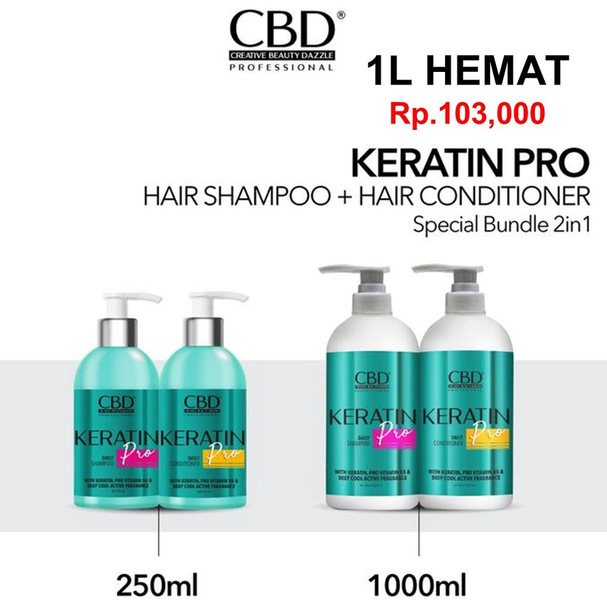 Jual Cbd Professional Keratin Pro Daily Shampoo Conditioner Fyc