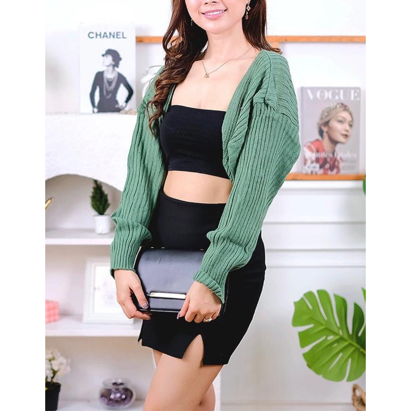 Jual Cardigan Liam Oversize Crop Balero Outer Knit Premium Crop