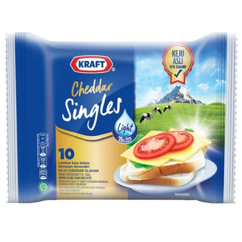 Jual Kraft Cheddar Singles Light Isi 10 Lembar | Shopee Indonesia