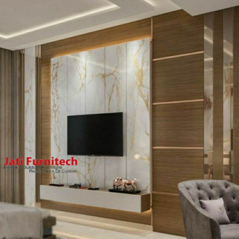 Jual wall panel backdrop tv model kisi kisi minimalis Harga Per Meter Shopee Indonesia