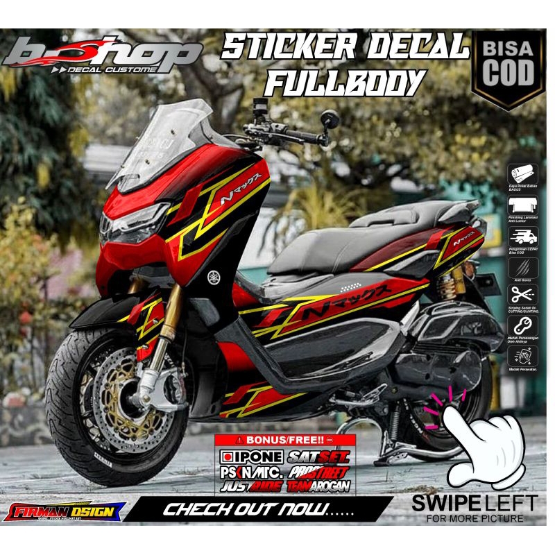 Jual sticker decal full body Yamaha all new nmax motif grafis gradasi