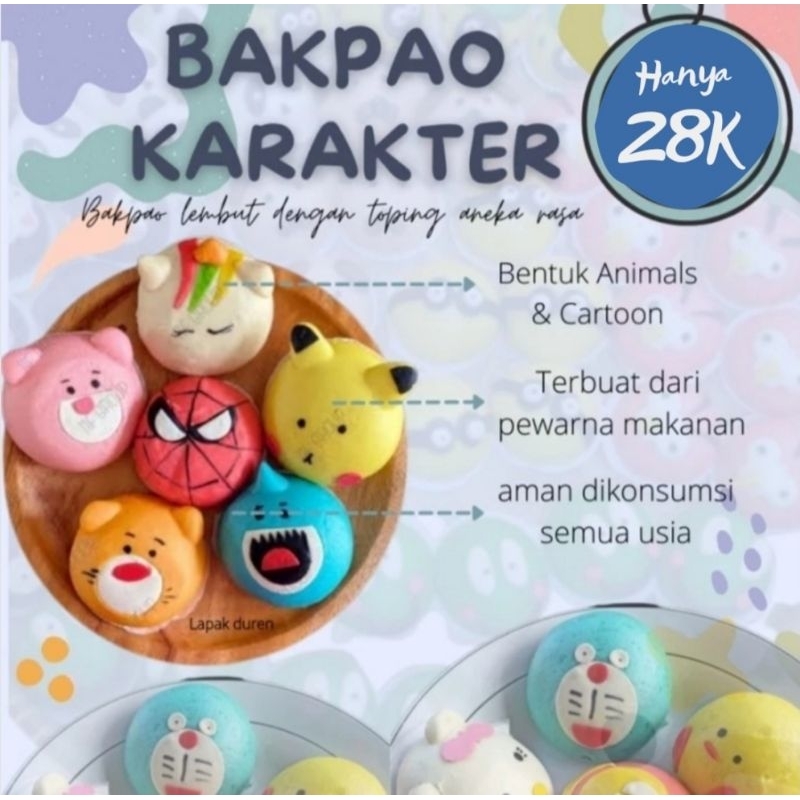 Jual BAKPAO KARAKTER ISI 6 RASA COKLAT | Shopee Indonesia