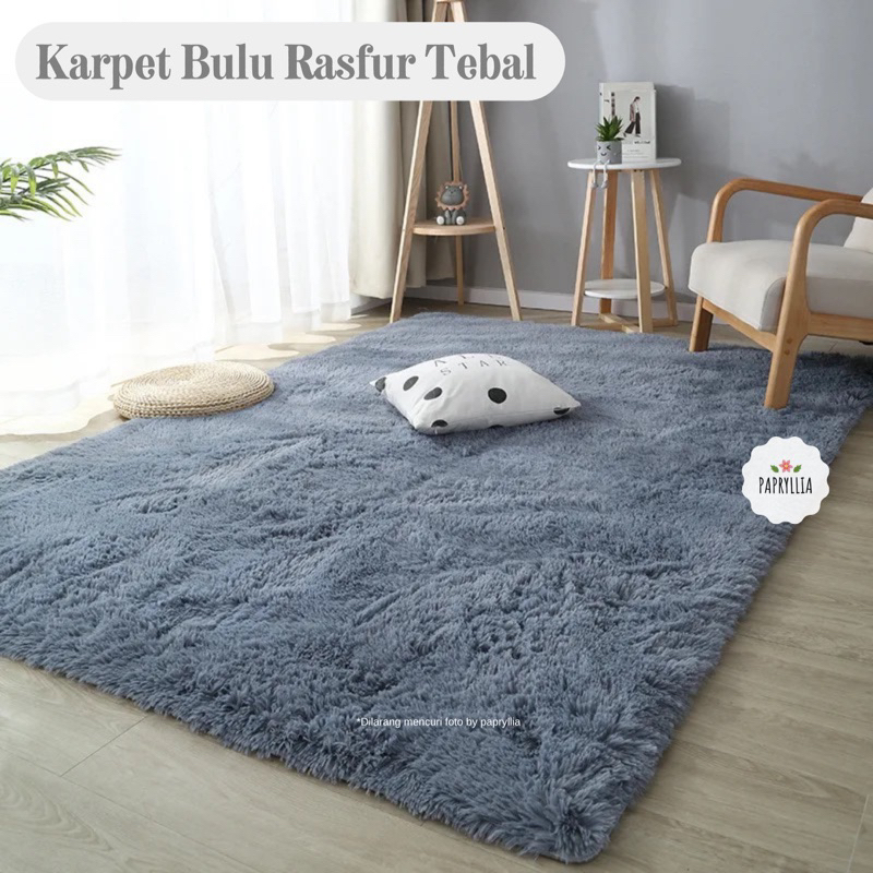 Jual Krucils Store - Karpet Bulu Rasfur Karpet Lantai 200x150cm Tebal ...