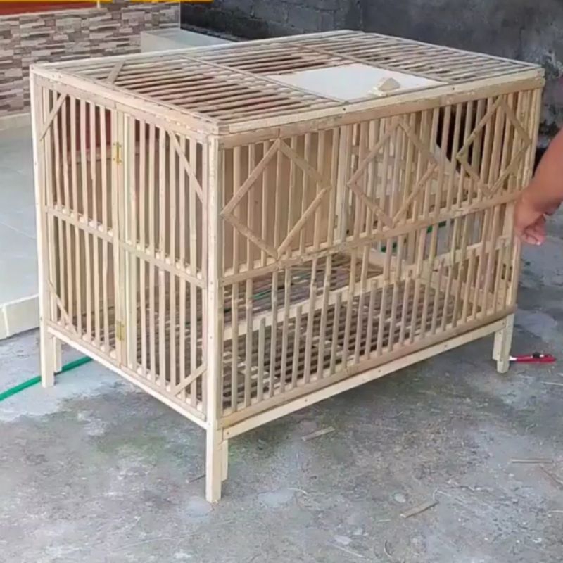Jual kandang ayam bambu lipat, kandang ayam bambu siap pakai (bisa
