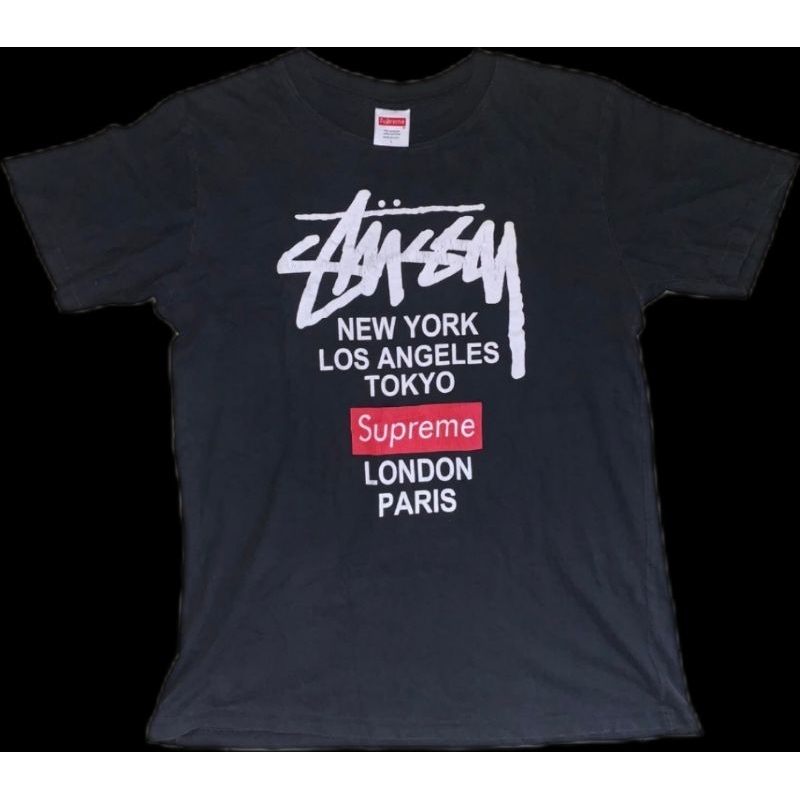kaos supreme x stussy