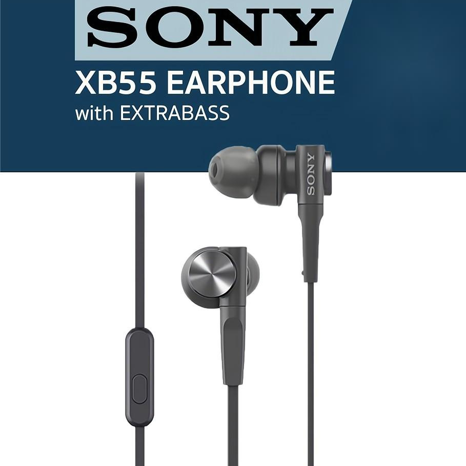 Jual Sony Earphone/Sony MDR-XB55AP Headset Headphone In-Ear Headphones ...