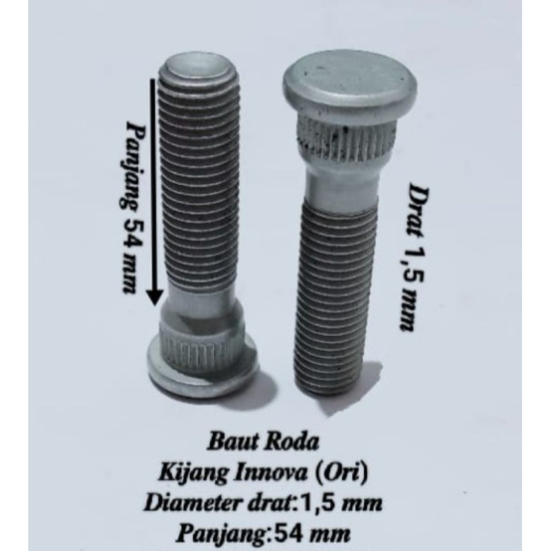 Jual BAUT RODA KIJANG KAPSUL, INNOVA PANJANG 54 MM atau 5,4 CM ORI ...
